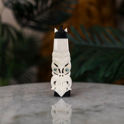 Bone Toki with Tiki Pattern