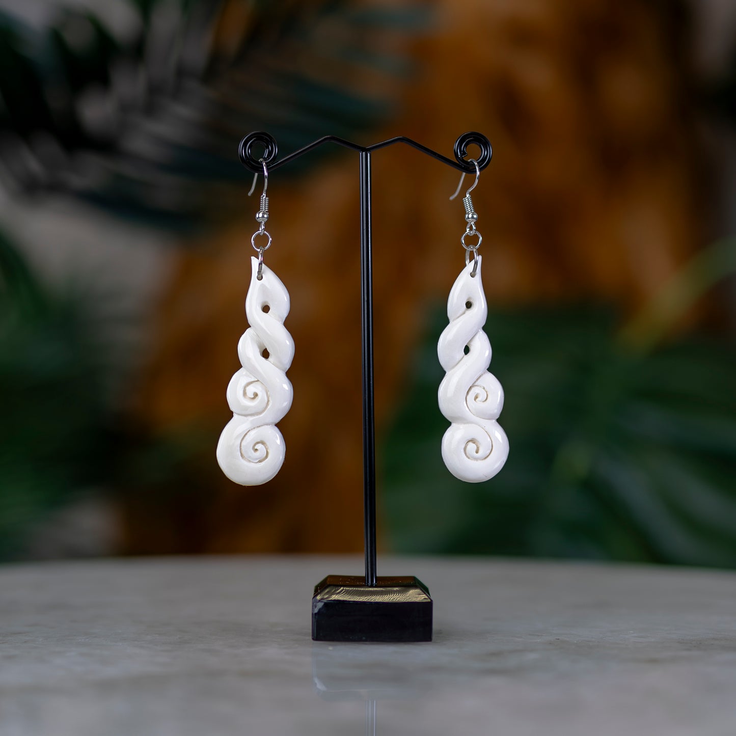 Bone Koru Earrings