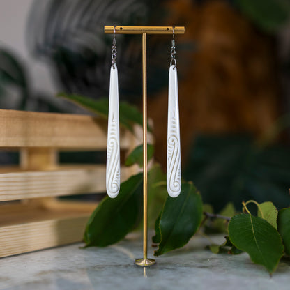 Bone Drop Earrings Large