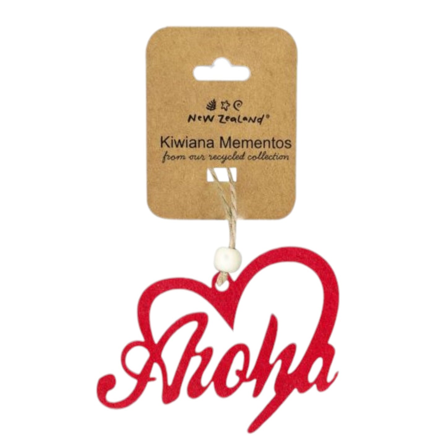 Red Aroha: Felt Hanging Ornament