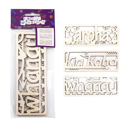 Craft Te Reo Māori Signs 3pcs