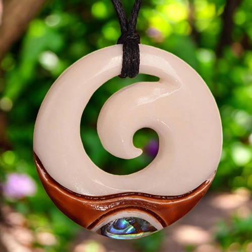 Bone Koru Pendant