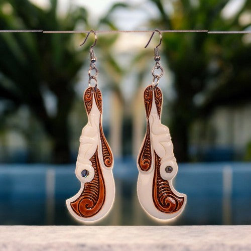 Bone Wahaika Earrings