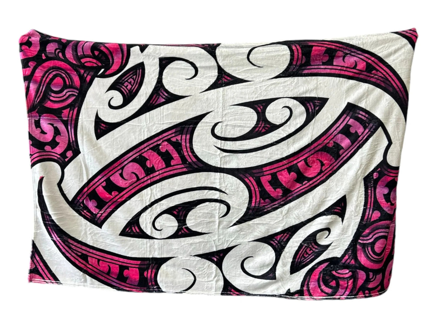 Māori Design Blanket: Pink