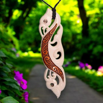 XL Bone Manaia Pendant