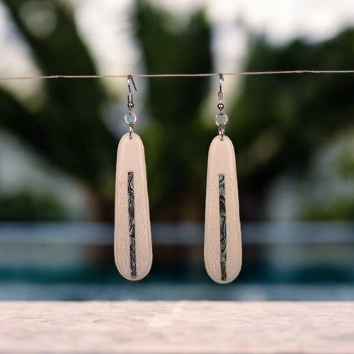 Bone_Earrings_with_Pāua_1 - XMT Creations