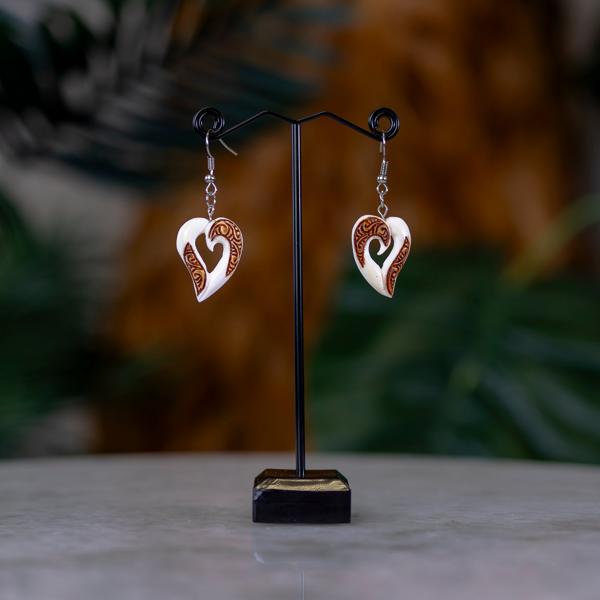 Bone_Stained_Heart_Earrings_2 - XMT Creations