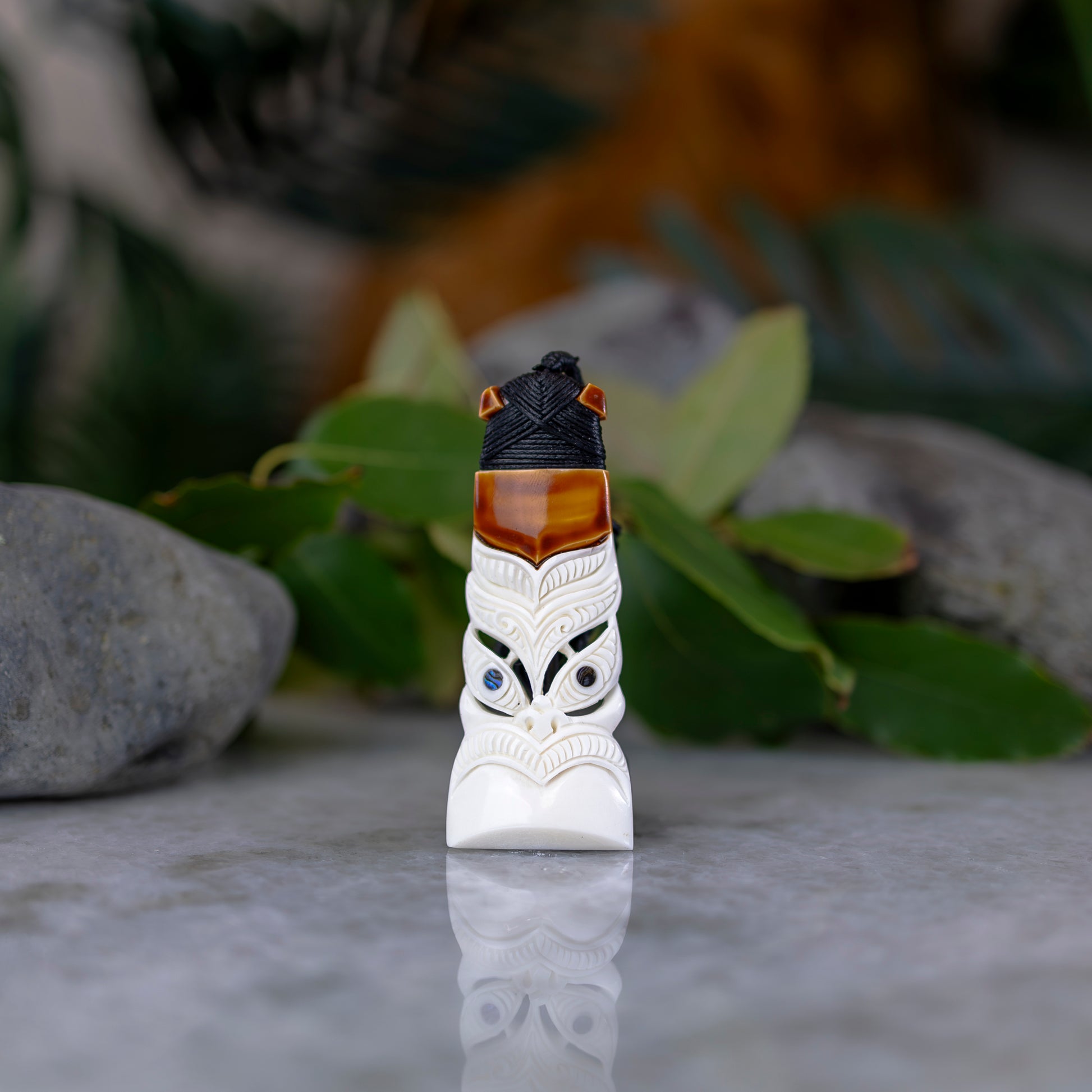 Bone_Toki_Pendant_with_Tiki_Face_1 - XMT Creations