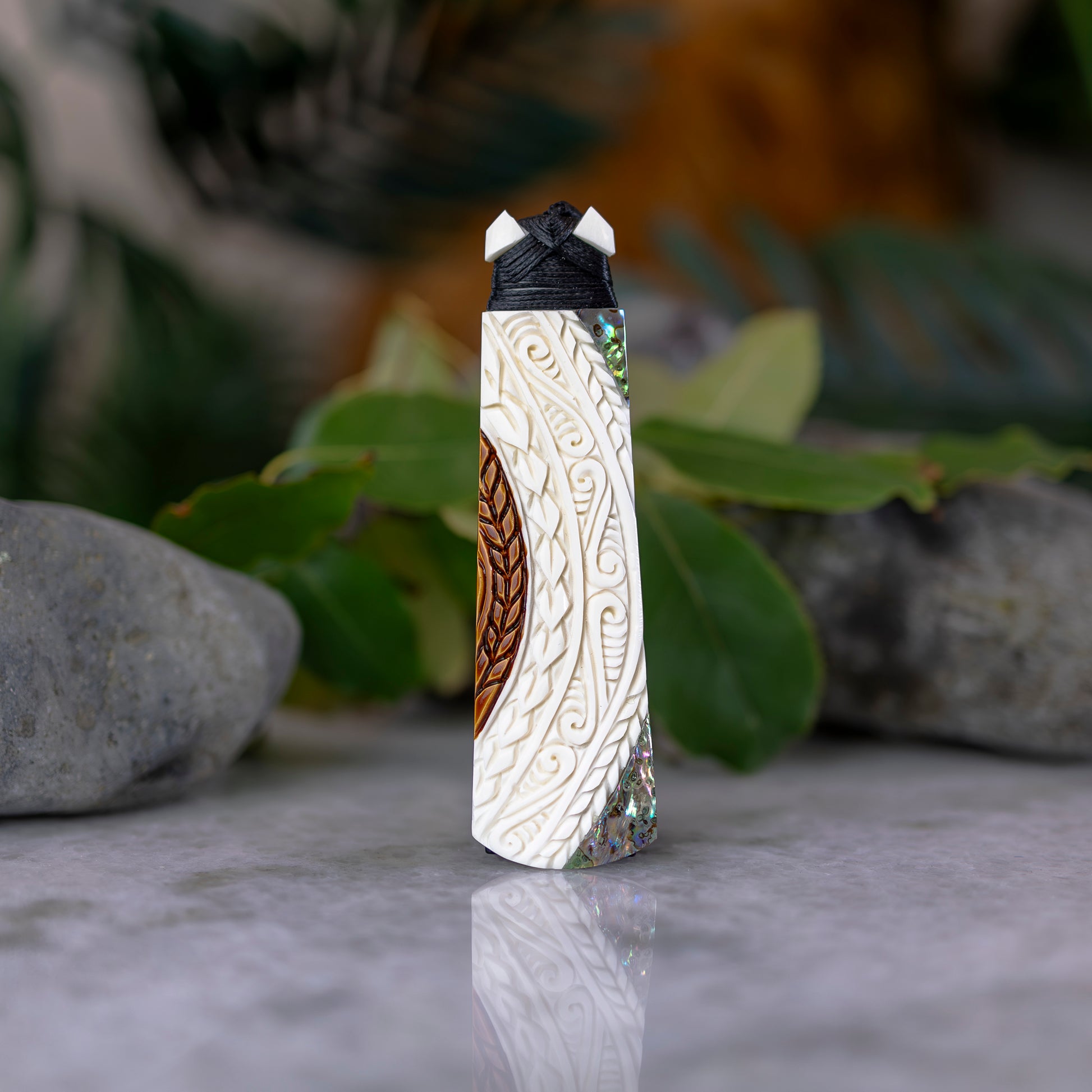 Bone_Toki_Stain_with_Pāua_Pendant_1 - XMT Creations