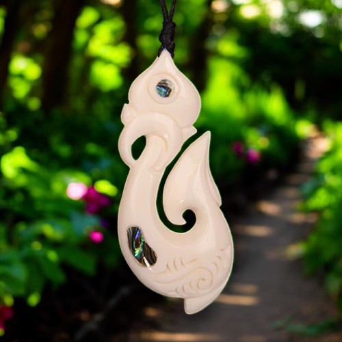 Bone Manaia Hook Pendant