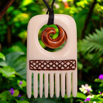 Bone Stained Comb Pendant