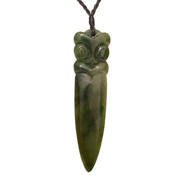 Pounamu Taiaha Upoko Pendant