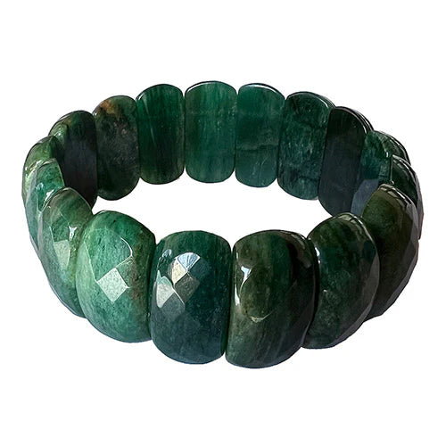 Large Faceted Jade Bracelet