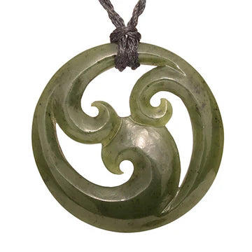 Pounamu Closed Triple Koru Pendant