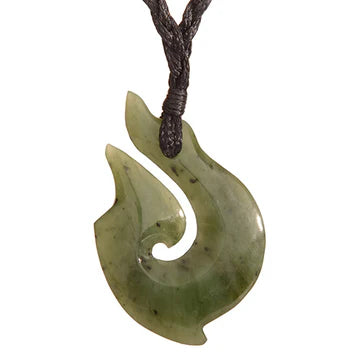 Stylised Pounamu Hook Pendant