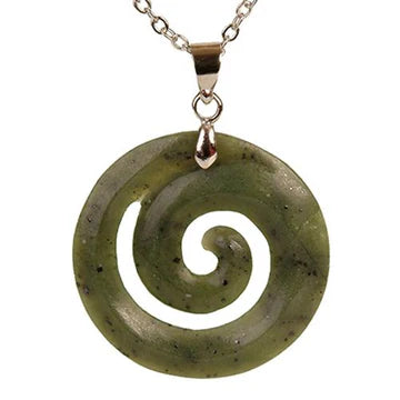 Pounamu Closed Koru Chain Pendant