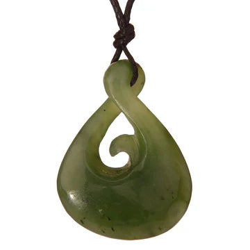 Pounamu Twist Pendant With Baby Koru