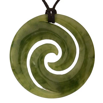 Pounamu Closed Double Koru Pendant