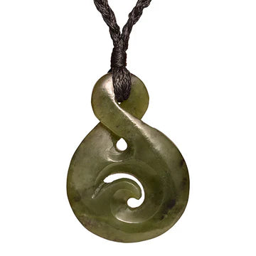 Pounamu Twist Koru Pendant