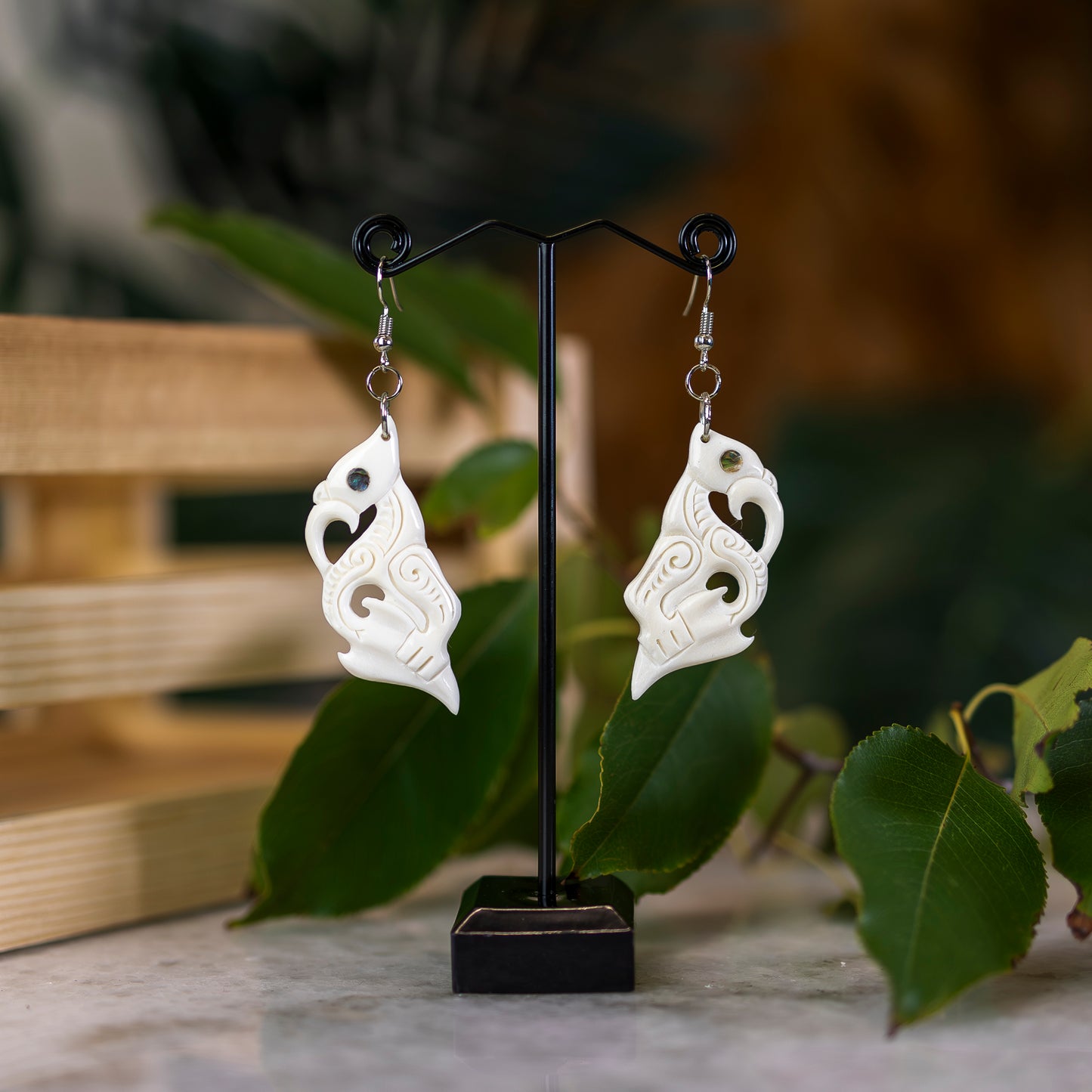 Manaia_Bone_Earrings_1 - XMT Creations