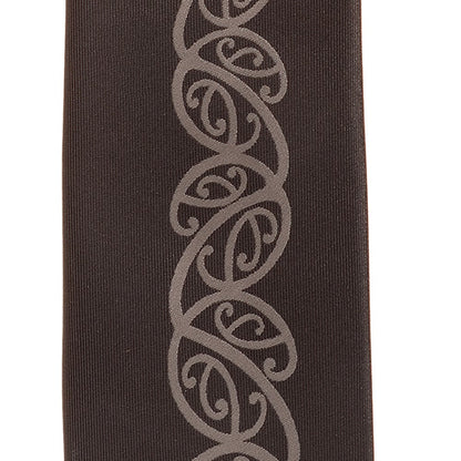 Black Māori with Kowhaiwhai Necktie