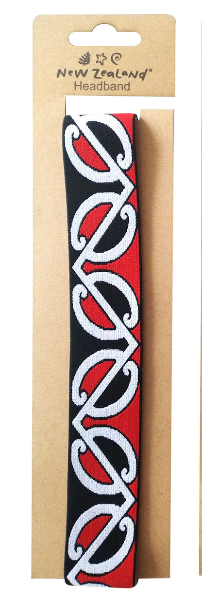 Red_Māori_Elastic_Headband_1 - XMT Creations