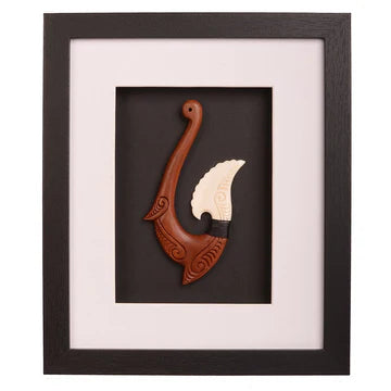 Hand Carved Wood Hook: Framed Edition