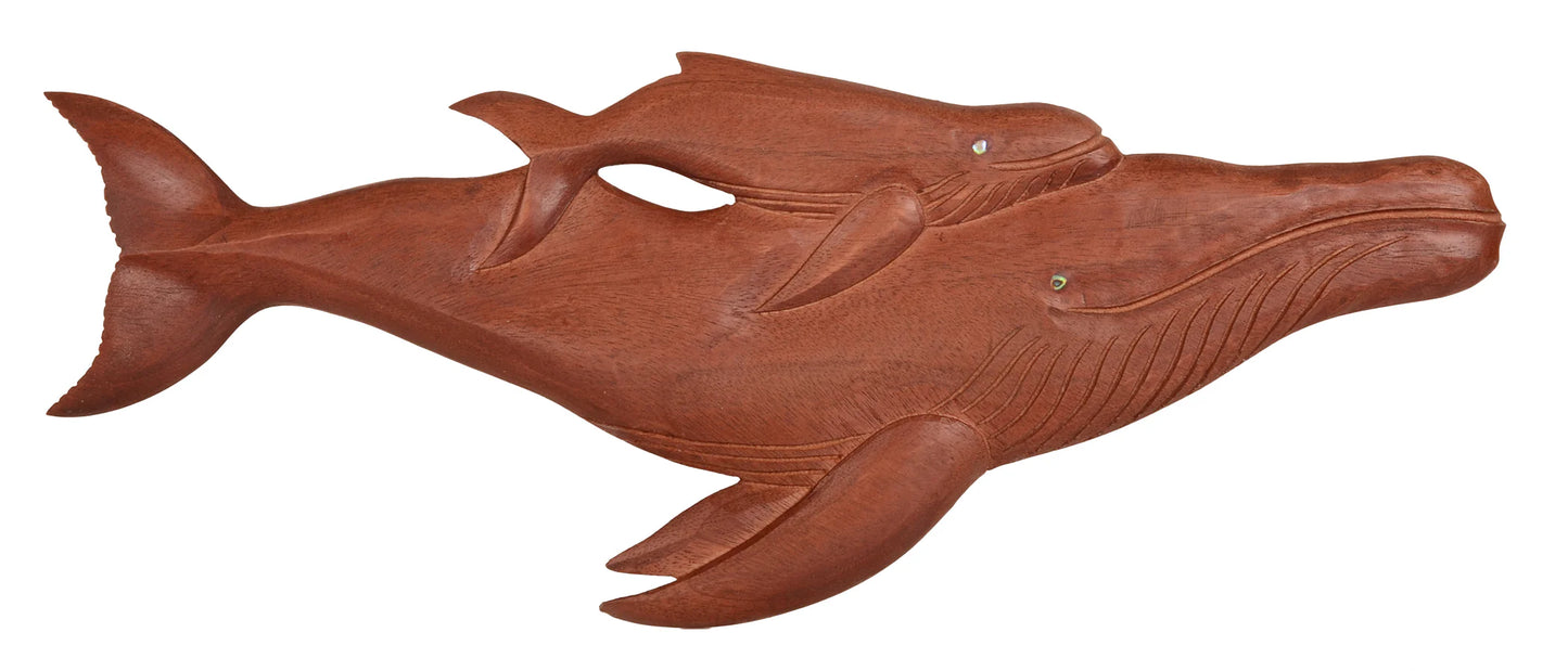 Wooden Whale: Wall Mounted